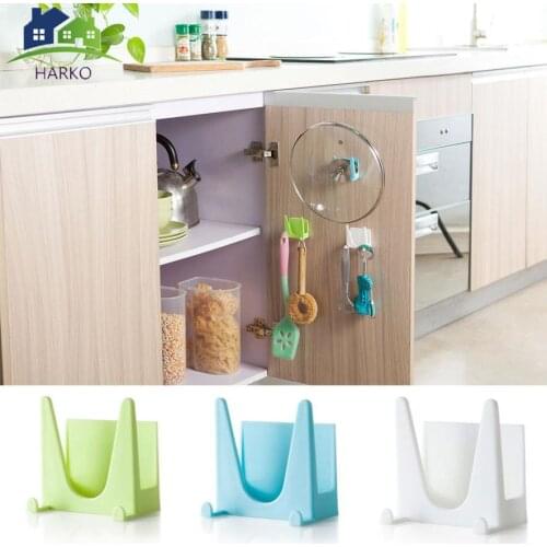 Hot Selling Plastic Kitchen accessories Pot Pan Cover Shell Cover Sucker Tool Bracket Storage Rack Holding Storage Holder Rack