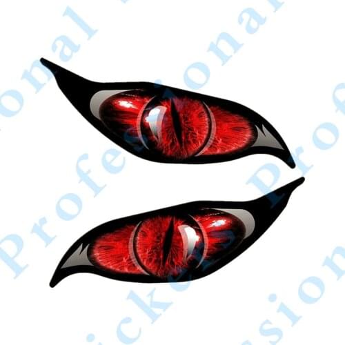 Hot Sell Personality Evil Eye 2pcs/Pair Eyes Car Sticker Accessories Vinyl PVC 13cm*12cm Motorcycle Decal