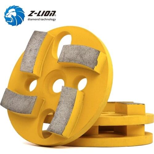 Z-LION 80mm 3pcs Metal Bond Grinding Disc Diamond Floor Polishing Pad 4 Segments Soft Medium Hard Abrasive Disc