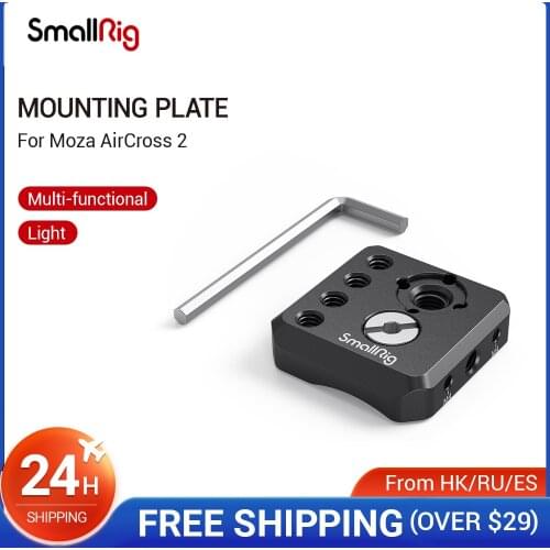 SmallRig Mounting Plate for Moza AirCross 2 Gimbal Stabilizer Mini Plate With 1/4”-20 & ARRI 3/8”-16 Threading Holes - 2826