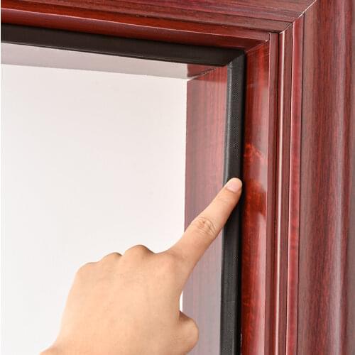 Pu foam sound proof door strip self adhesive V type sealing strip weather stripping door seal strip for window and door