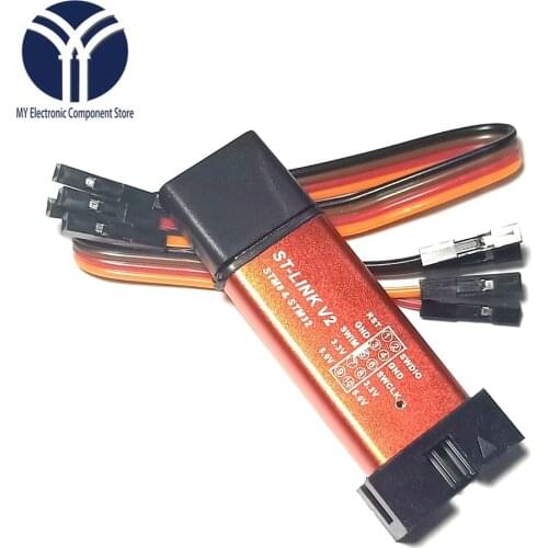 1PCS ST LINK Stlink ST-Link V2 Mini STM8 STM32 Simulator Download Programmer Programming With Cover