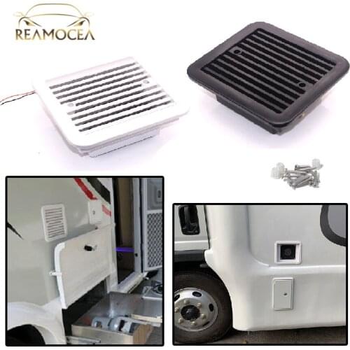 Reamocea 12V Fridge Vent With Fan For RV Trailer Caravan Side Air Outlet Ventilation Exhaust Fan Car Replacement Accessories