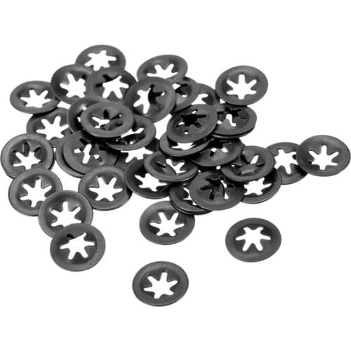 Uxcell 40pcs Quick Lock Washer M3 M5 M6 M8 M10 Internal Tooth Starlock Resistance Rotation Flat Shaft Fastener Hardware Gasket