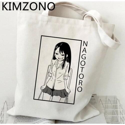 Nagatoro shopping bag reusable cotton shopper recycle bag bolsas de tela canvas bag boodschappentas ecobag sac cabas grab