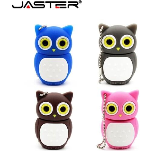 JASTER Cartoon Owl Model USB Flash Drive Memory Stick Pendrive 4GB 8gb 16gb 32gb 64GB 128GB U Disk Pendrives Gift