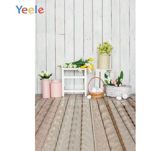 Yeele Easter Eggs Spring Flowers Wooden Wall Baby Newborn Photography Backgrounds Vinyl Photographic Backdrops For Photo Studio