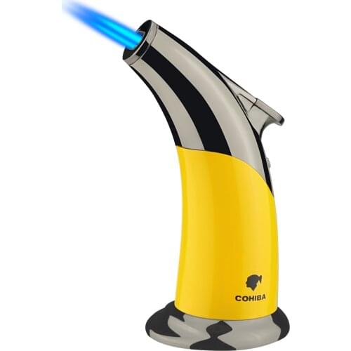 COHIBA Cigar Lighter 2 Torch Jet Flame Refillable Lighter Smoking Tool Accessories Portable Gift for Outdoor
