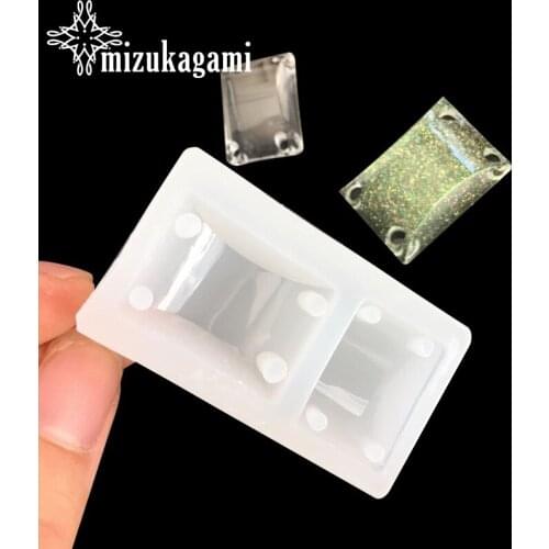1pcs UV Resin Jewelry Liquid Silicone Mold Four Hole Square Beads Connector Resin Molds For DIY Bracelet Jewelry Accessories