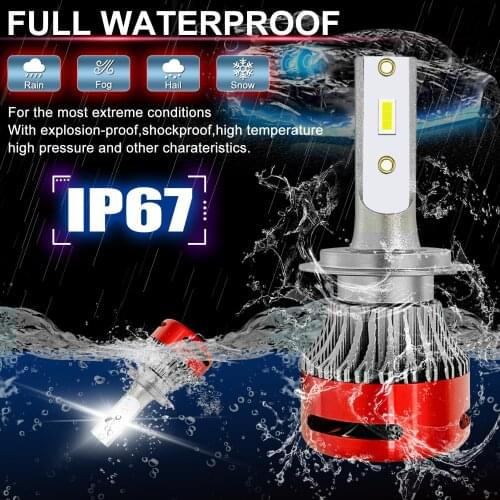 2PCS H4 H7 LED Car Headlight 8000 Lumen H1 Bulbs H3 9005 9006 H8 H9 H11 9004 9007 H13 880 881 Led Fog Bulb Turbo Lamp