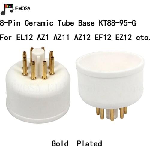 2PCS Ceramic Tube Socket 8Pins Tube Base Ceramic Socket EL12 AZ1 AZ11 AZ12 EF12 EZ12 Vacuum Tube Electron Tube Free Shipping