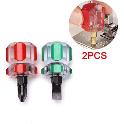 2pcs Screwdriver Mini Small Head Driver Transparent Handle Precision Repair Tool