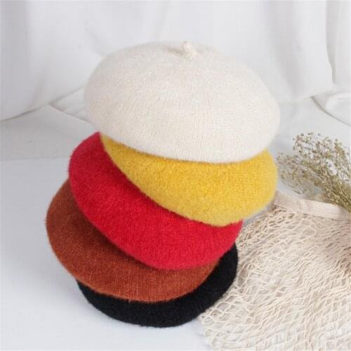 2019 Hirigin Children Girls Winter Boinas Boina Feminina Hipster Joker Solid Wool Felt Beret Multicolor Painter Cute Hat