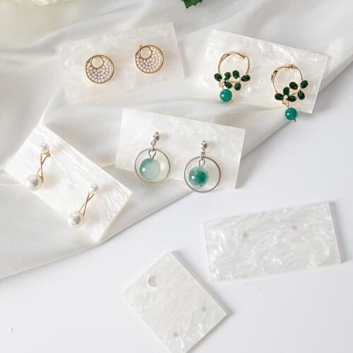 Acrylic White Earrings Display Holder Earrings Display Card Jewelry Display Blocks