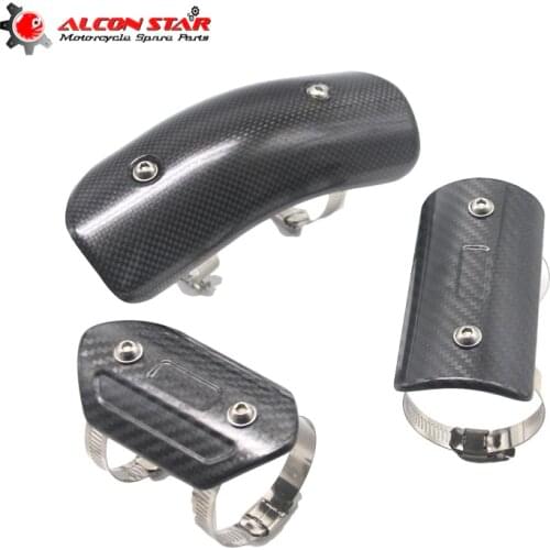Alconstar- Motorcycle Exhaust Middle Mid Link Connect Pipe Protector Heat Shield Cover Anti-Scalding Shell for Honda for Suzuki