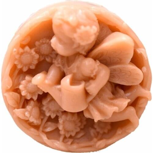 Angel Sprinkle water Mold S513 Craft Art Silicone 3D Soap Mold Craft Molds DIY Handmade Candle Molds