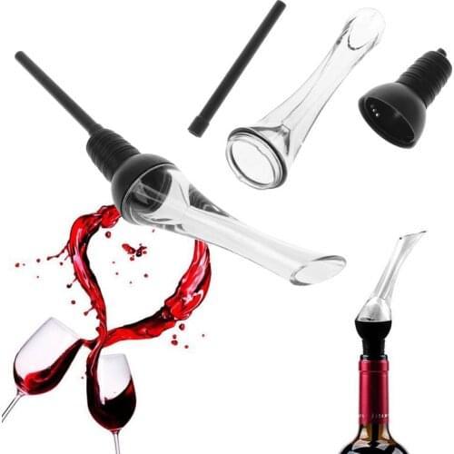 B9HF White Red Wine Aerator Pour Spout Bottle Decanter Pourer Aerating For Home Party Bar Barware