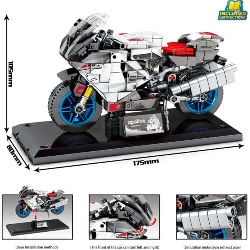 Sembo Blocks Motorcycle Moto City Vehicles Car Racing Speed Motorbike Moc Model Building Models Bricks Kids Toys