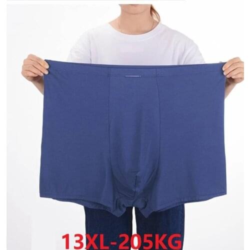Plus size Boxer Men Solid Cotton 13xl 12xl Breathable Comfortable Underwear Man Boxers elasticity Shorts Underpants Male Panties