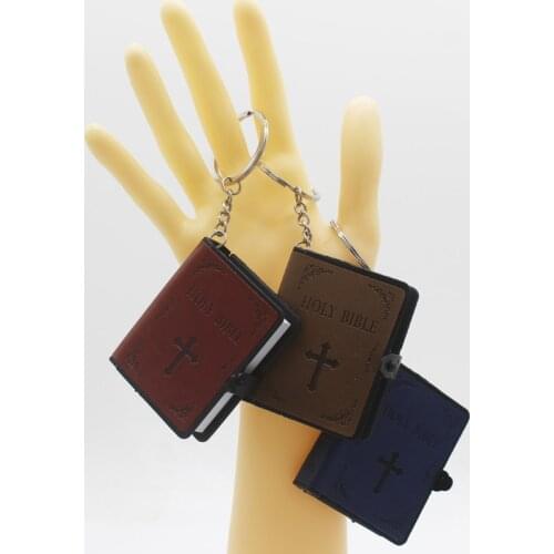 1 PC Mini Ark Quran Book Keychain Real Paper Can Read Arabic The Koran Muslim Jewelry Decoration Gift Key Pendant