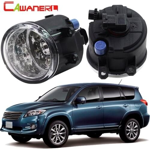 Cawanerl Car Styling LED Light Front Fog Light Daytime Running Light DRL 12V DC White Blue Orange For Toyota Vanguard 2006-2012