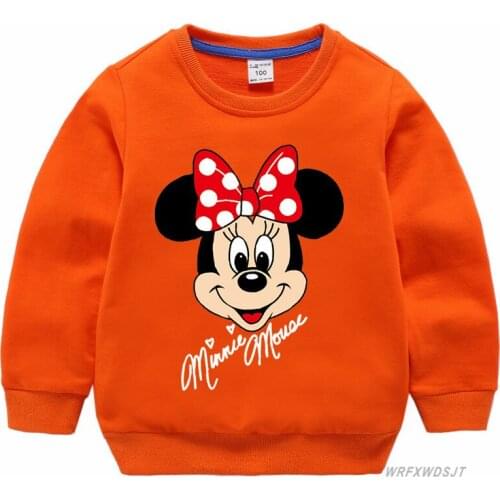 Cartoon Print Mickey Mouse Children’s Clothes Spring Autumn Long Sleeve Girl Boy Sweatshirts Toddler Kids Casual Hoodies Tops