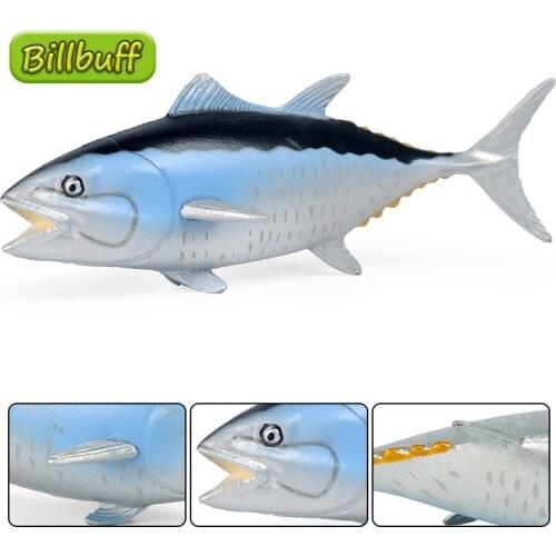 New 11cm Simulation Ocean Animal PVC Tuna Model Action Figures Collection Miniature Cognition Educational Toys for children Gift
