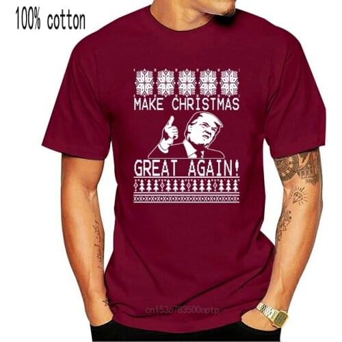 Make Christmas Great Again Trump T-Shirt President Donald America Xmas Gift 2020 New 2020 Hot Summer