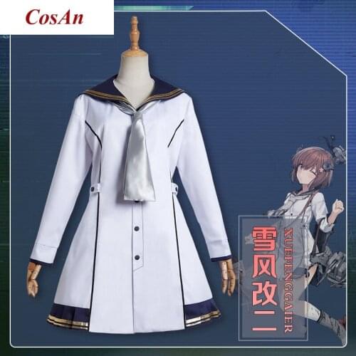 Game Collection Yukikaze Cosplay Costume The High Quality White Naval Sailor Uniform Unisex Party Role Play Clothing Custom-Make