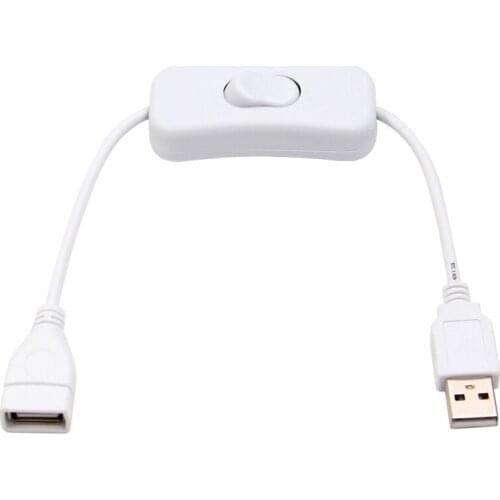 Usb Cable Male To Female Switch On Off Cable Toggle Led Lamp Power Line 28Cm Usb Extension Patch Cord For Hard Disk Network