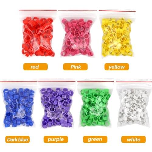 100 Pcs/set Inner Diameter 8mm Pigeon Leg Poultry Dove Bird Parrot Clip Rings Band Foot Ring Pigeon Supplies Bird Appliances