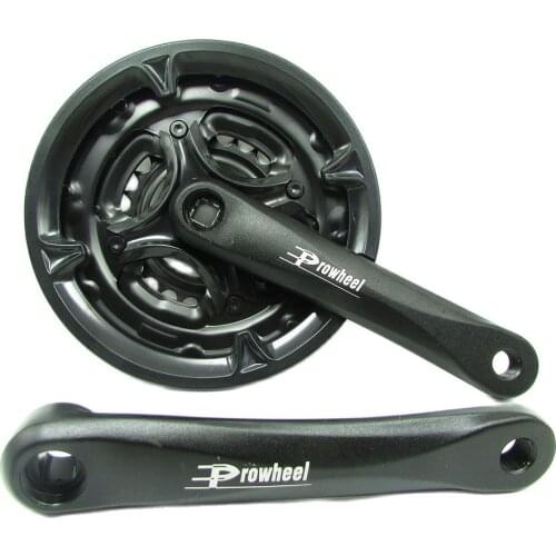 PROWHEEL 7/8/9 Speed MTB Bike Crank Set 24/34/42T 170mm Hollow Tooth Plate Bike Crank Set MTB Bicycle Crankset Sprocket