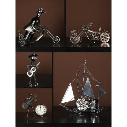 Creative Retro Home Decoration Accessories Small Decoration Resin Cabochon Living Room Wine Cabinet Bookcase Home Decor Gifts