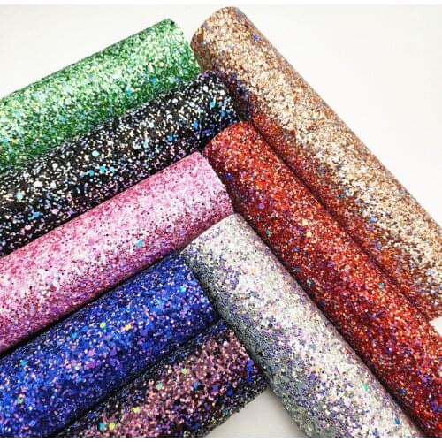 A4 sheet 20*33cm chunky glitter shiny leather sheet vinyl 1475