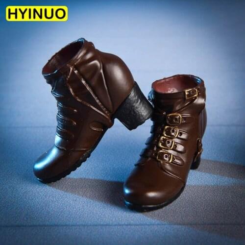 1/6 Scale 18X02 Low-heeled Combat Boots Men Long Boots Leather male Boots Model Figure Fit For12"Body Action Doll Accessories