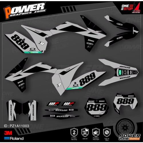 PowerZone Custom Team Graphics Backgrounds Decals 3M Stickers Kit For KTM SX SXF MX 11-12 EXC XCW Enduro 12-13 125 to 500cc 03