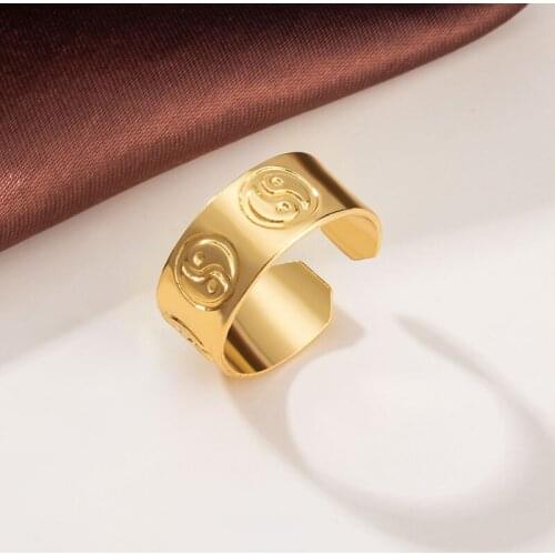 New Fashion Luxury Party Vintage Rings For Women Gold Metal Simplicity Rings 2021 Trend Female Exquisite Modern Jewelry Gift