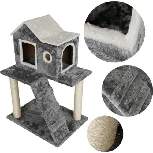 New Cat Tree For Cats With Cozy Perches Stable Cat Climbing Frame Cat Scratch Board Toys HWC