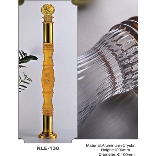 Freeshipping 1200mm Dia 100mm Acrylic Archic Royal Pantinated Pole Pillar Baluster Post for Stair and Handrail