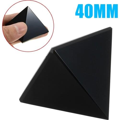 1pc Black Obsidian Pyramid Natural Reiki Energy Pyramid Crystal Protective Healing Stones Crafts For Home Dector