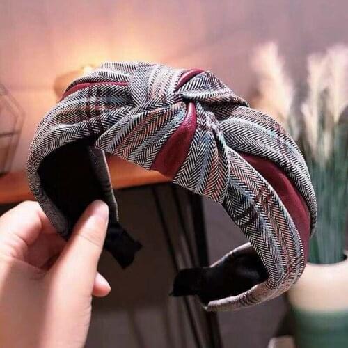 Fashion Flannel Knotted Hairbands For Women Trendy Girl Sport Face Wash Headband Head Hoop Hair Ornament Hair Accessories Gift