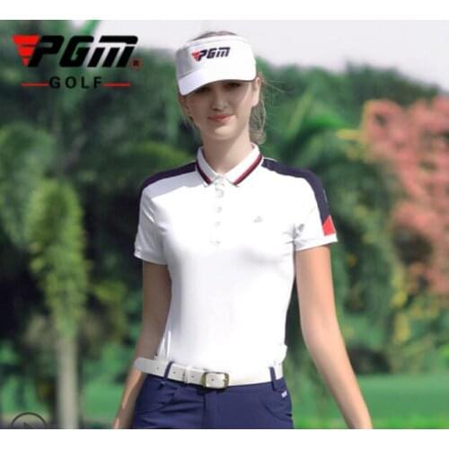 Professional Women Golf Trainning T Shirt Breathable Female POLO Shirt Summer Short Sleeve T-Shirt Lady Quick-Dry Golf Shirt