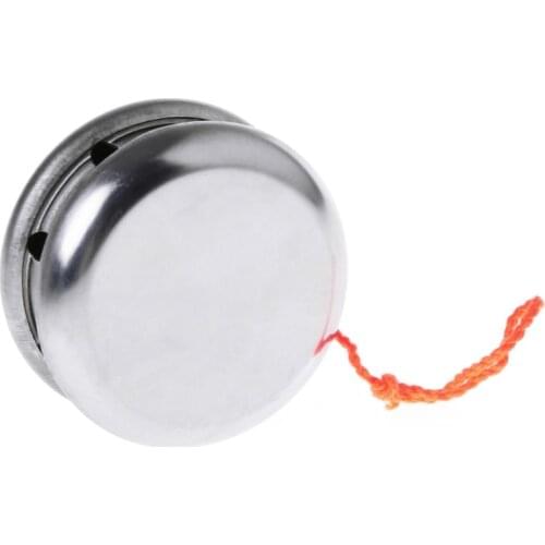Silver Round Magic Stainless Steel Professional Yo-Yo Ball Toys With String Gift