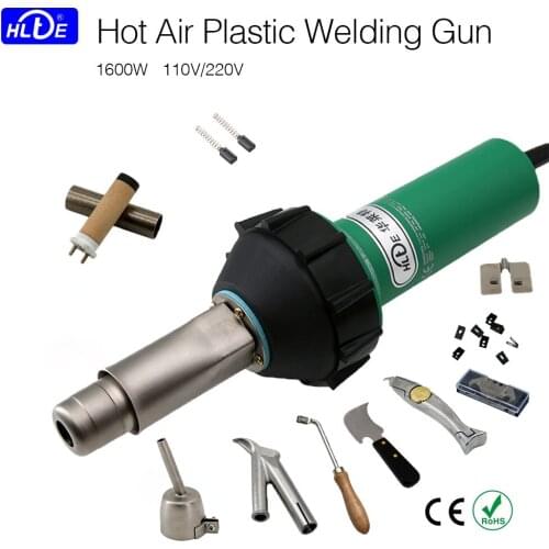 HLTE 1600W Industrial Electric Plastic Hot Air Welding Gun Heat Gun KITS Shrink Wrapping Thermal Heater Nozzle