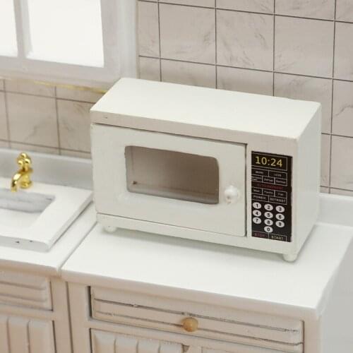 Home Kitchen Toys Mini Kitchen Playhouse Model House Exquisite Microwave Furniture Model Accessories Kitchen Ornaments