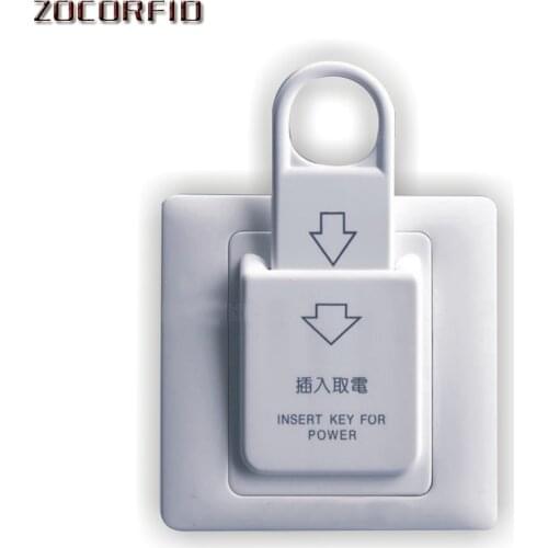 86x86mm Hotel Magnetic Card electric Switch 220V/25A push button Insert Key electrical power control socket