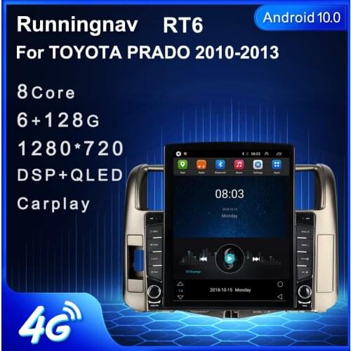 Runningnav For TOYOTA PRADO 2010 2011 2012 2013 Tesla Type Android Car Radio Multimedia Video Player Navigation GPS
