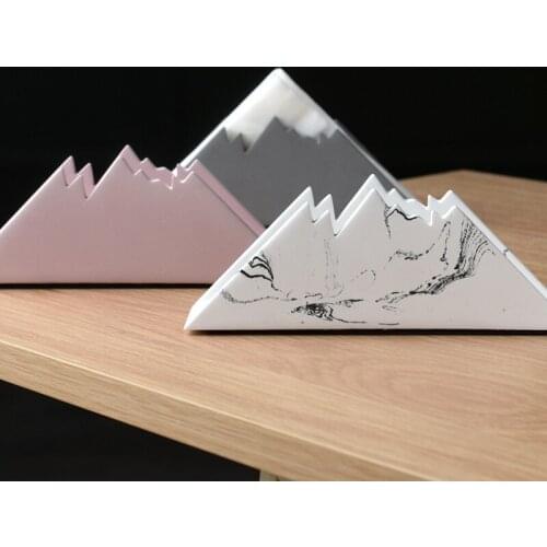 Nordic Wind Cement Snow Mountain Paper Towel Holder Creative Restaurant Desktop Napkin Holder Industrial Wind Paper Towel Holder