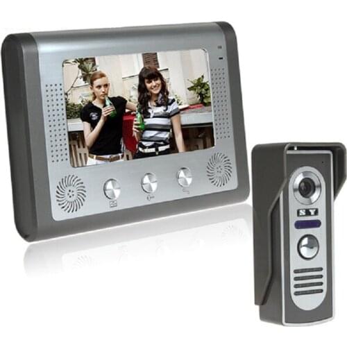 Visual Doorbell 7 Inch Color LCD Night Vision Video Door Phone Bell Door phone Intercom System with Camera And Monitor Kit