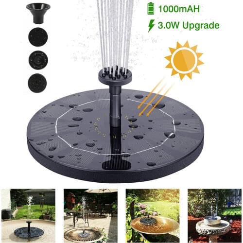 New Solar Power Water Fountain Pump Solar Fontein Bird Fountain Water Floating Fountain Pond Garden Patio Decor Lawn Decoration